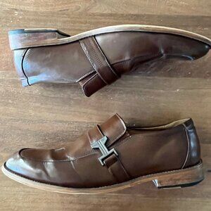 Amali Bankston-065 Men’s Brown Slip‎ On Dress Shoes Flats Loafers 10.5